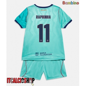 Barcelona Raphinha Belloli #11 Terza Maglia Bambino 2026-27 Manica Corta (+ Pantaloni corti)